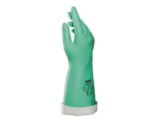 [SBV20A / 1051050] PAIRE DE GANTS DE PROTECTION CHIMIQUE VERT STANSOLV T8